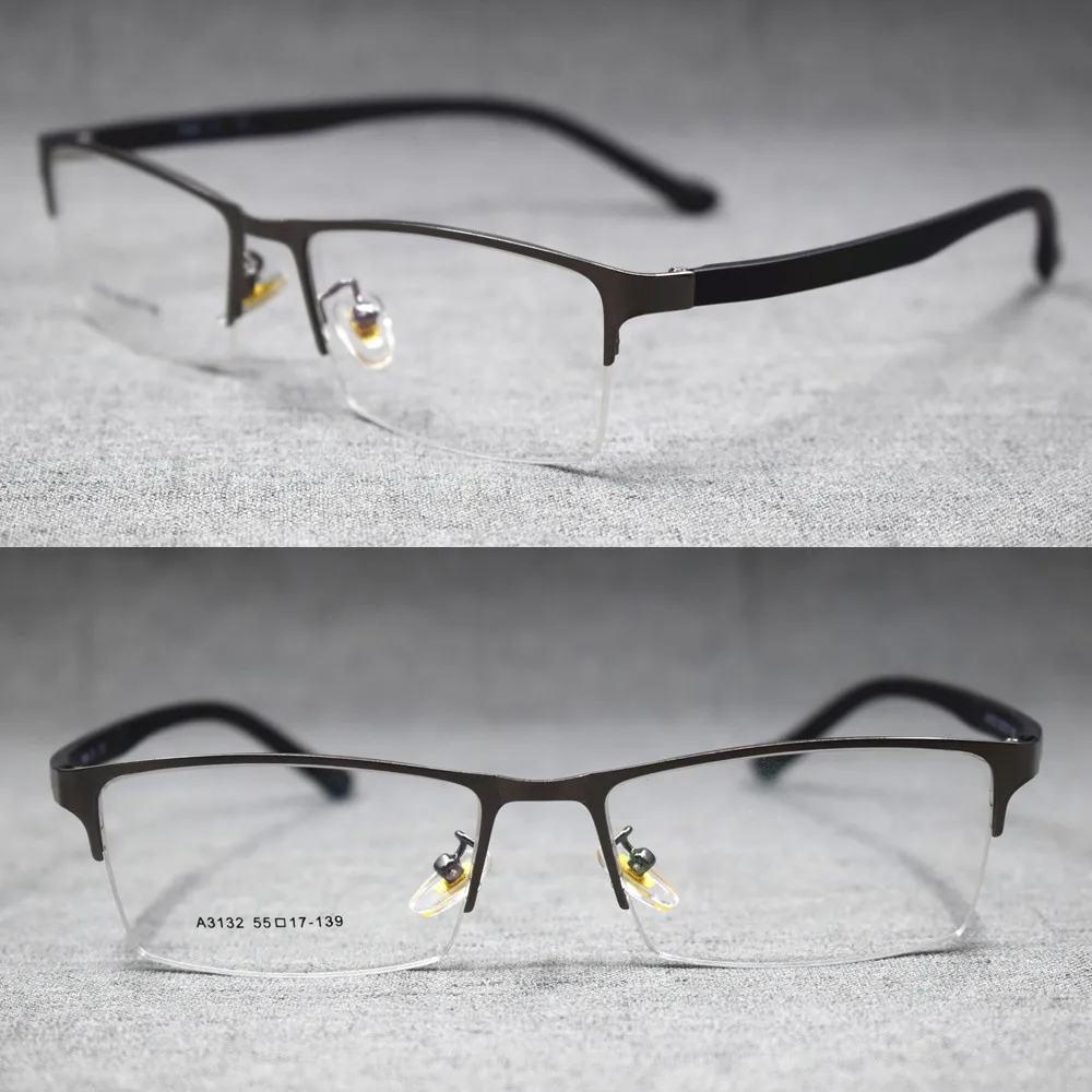 Легкие металлические Полуободковые мужские оправы для очков TR90 Rx able Glasses
