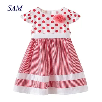 

2019 new summer girls dress children's casual pattern petal sleeve dresses kids flower princess A-Line cotton dress