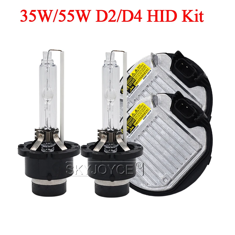 SKYJOYCE 55W Xenon D2S HID Headlight Kit 35W 55W D2S D2R 4300K 5000K HID Replacement Bulb 6000K 8000K D4R D4S Xenon Ballast Kit (3)