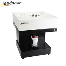 Jetvinner One-cup Coffee Printer Inkjet Print Machine with Edible Ink for Latte, Cake, Macarons, Beer, Flowers, Candy, etc.