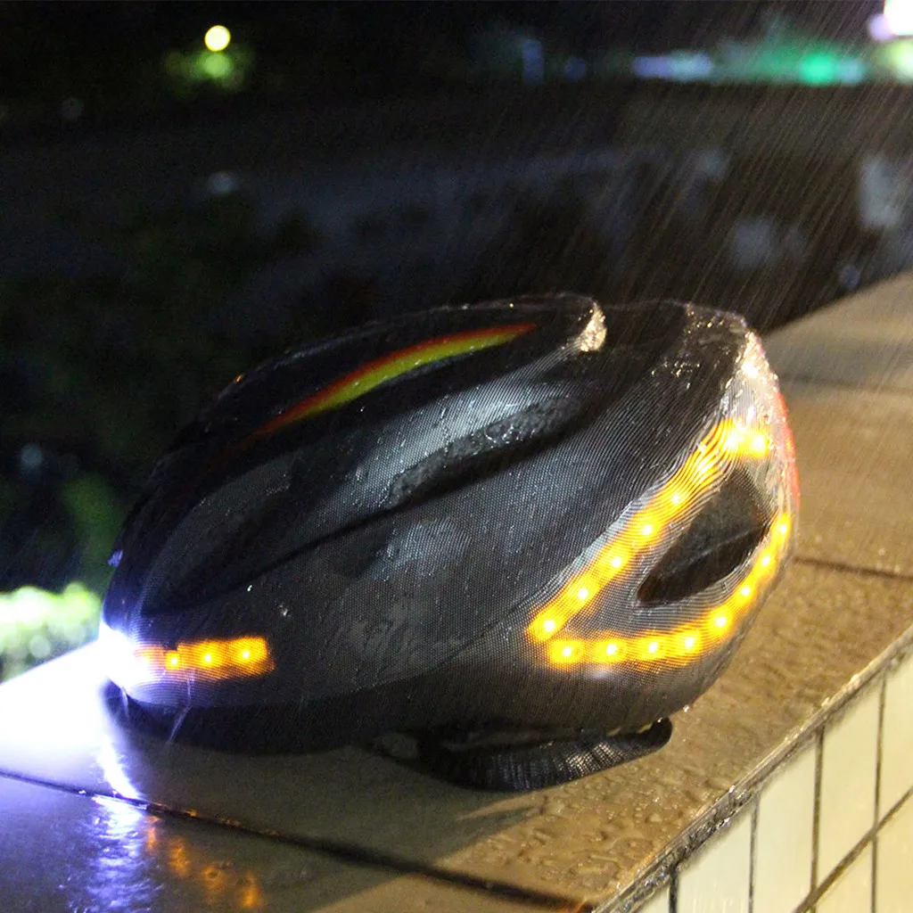 smart bicycle helmet USB rechargeable smart bicycle helmet with wireless steering signal handlebar remote control