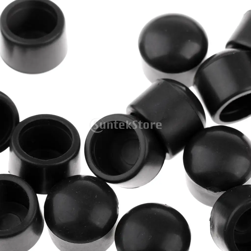 16 Pcs Table Football Rod Cover End Caps Rubber Soccer Foosball Accessories