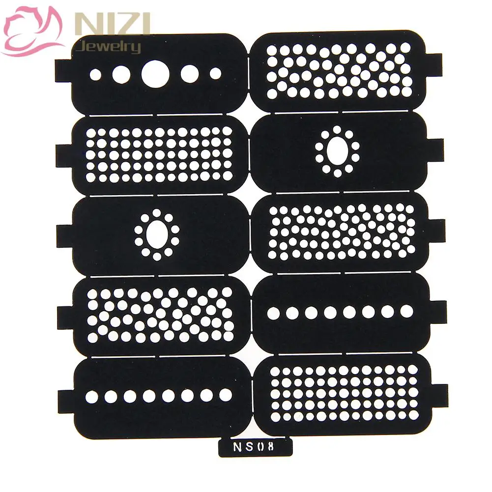 

Reusable Tips 7 Styles DIY Multiple-Use 3D Nails Art Hollow Template Stickers Stamping Stencils Guide Makeup Manicure Tools