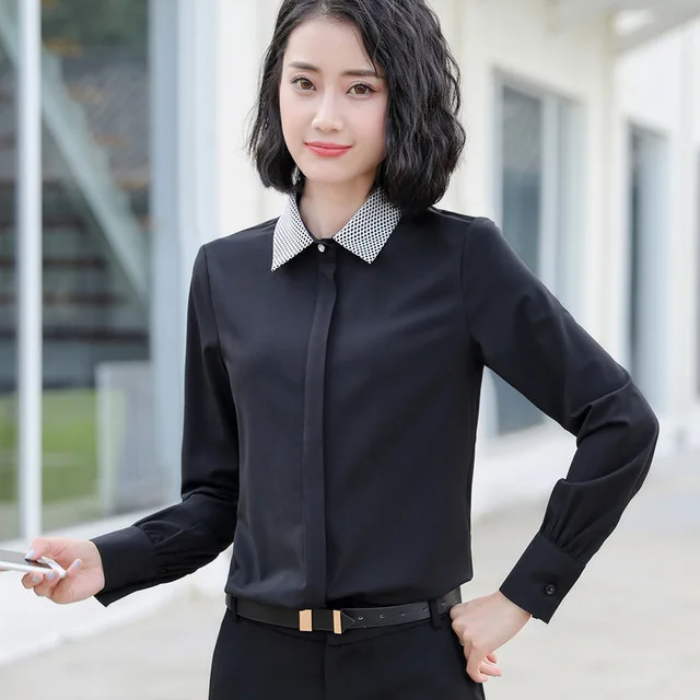 Eleagnt shirt women 2018 New Fashion clothes Long sleeve simple ...