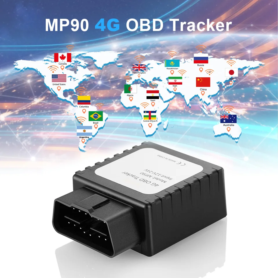2G 3G 4G GPS Трекер Автомобильный MP90 OBD II 12 24 в разъем для автомобиля отслеживание