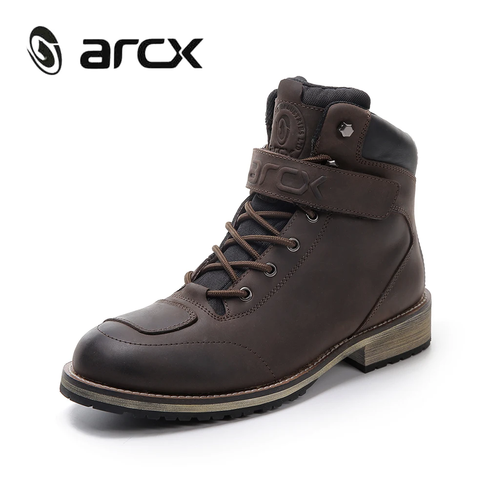 ARCX Motorcycle Boots Mens Leather Boots Riding Waterproof