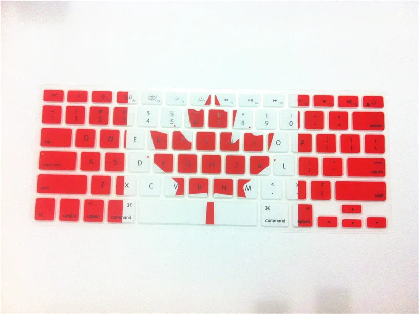 

Canada Maple Leaf Flag Design Silicone laptop Keyboard Cover Skin Protective Film For Apple MacBook Air 13 Pro 13 15