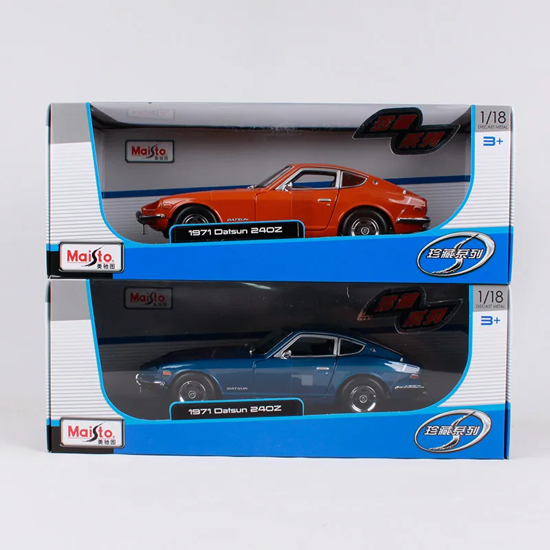 1:18 Модель спортивного автомобиля из сплава для Nissan Datsun 240Z с управлением рулевого колеса переднего колеса с оригинальной коробкой