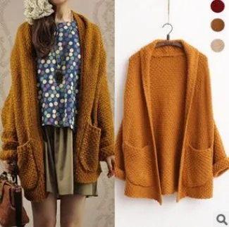 

Autumn Winter Korean Women Knitted Cardigan Sweater Female Sweater Coat Knitted Jacket Outerwear Loose Casual Cardigan Clothing