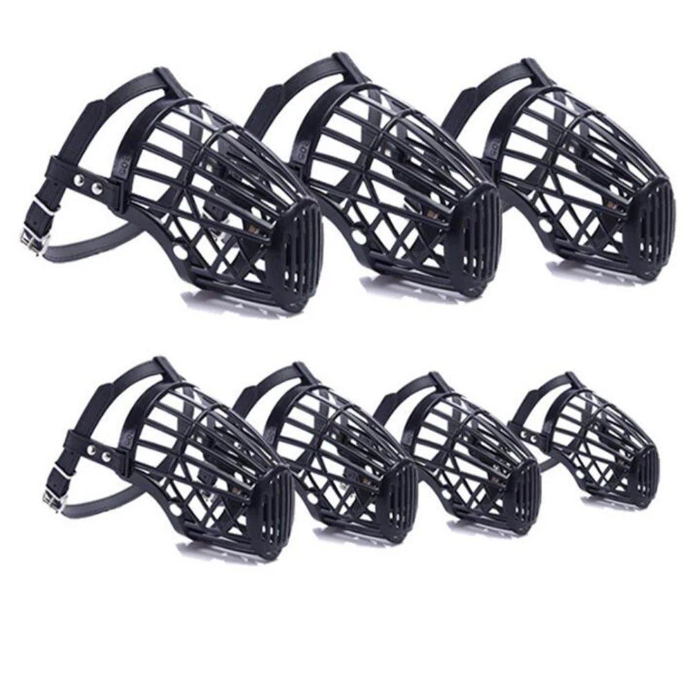 

Adjusting Pet Dog Muzzle New 1Pcs 7 Sizes Plastic Strong Dogs Muzzle Basket Design Anti-biting Dog Mouth Mask For Dogs Cats