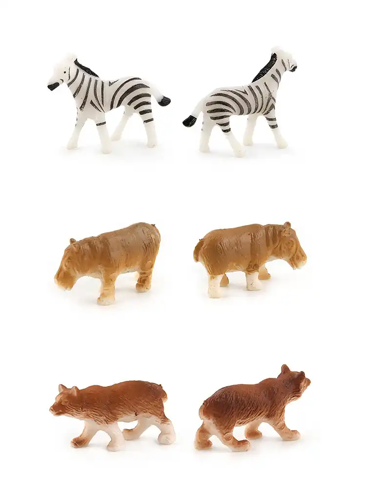 small plastic zoo animals