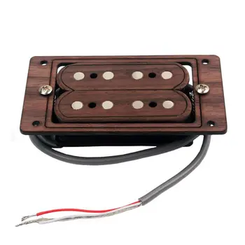 

Guitar Pickup Humbucker Double Coil Alnico V Wood for Cigar Box 2-4 String
