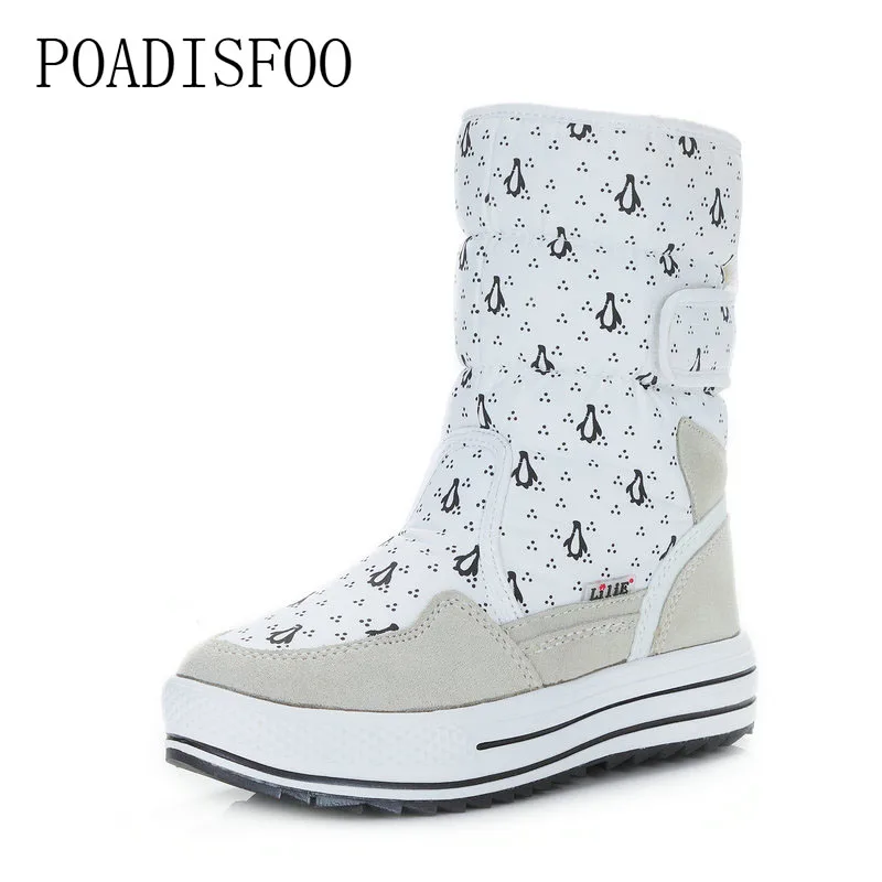 

POADISFOO Female boot Winter Shoes Women fashion warm thick fur high quality buckle style big plus size 34 to 41 free .JSH-B009
