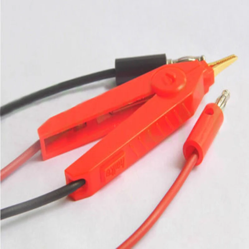 

Alligator Kelvin Clip To Gold Plated Banana Plug SMD Silicon Test Lead 30cm