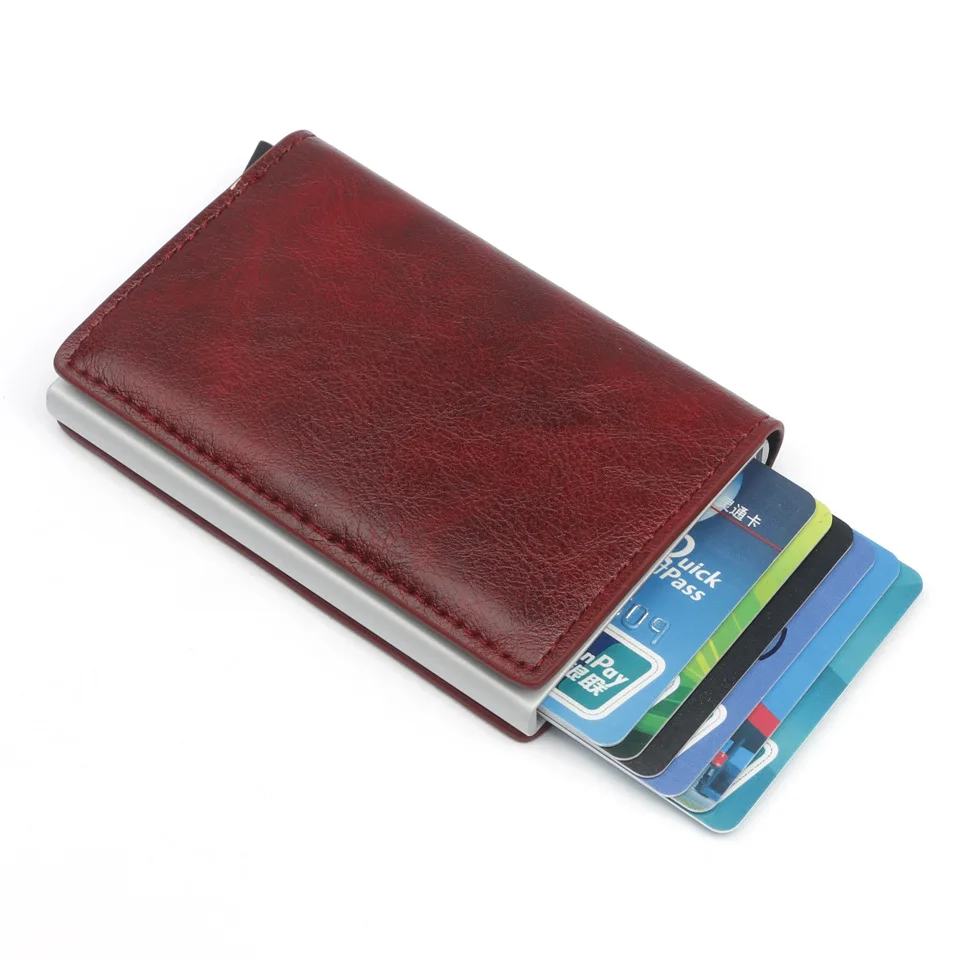 Новинка RFID визитница мужские кошельки сумка для денег Мужской винтажный черный
