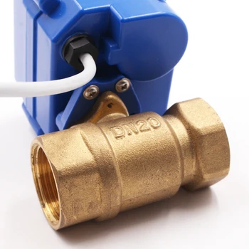 

CWX-15N/Q 12V 1/2" two way brass motorized water control flow ball valve