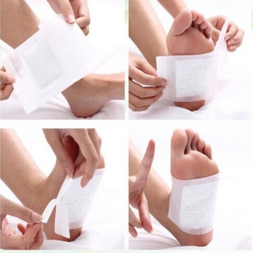 20 piezas = (10 piezas parches + 10 piezas adhesivos) de desintoxicación pie Kinoki parches pastillas cuerpo toxinas pies adelgazamiento limpieza HerbalAdhesive caliente