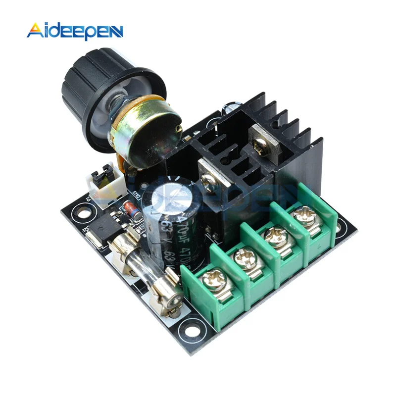 DC 12V-40V 10A 400W Auto PWM DC Motor Speed Controller Module Volt Regulator Dimmer 3KHz Frequency With Knob Switch 24V 32V DC Motor Speed Controller Motor Speed Controller Electric Motor Speed Controller