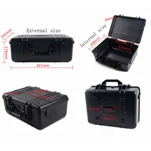 Жесткий abs Ударопрочный пластиковый легкий инструмент чехол без пены