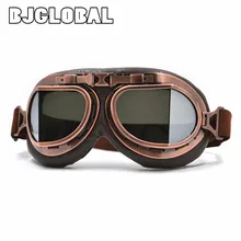 BJGLOBAL 2018 Couro Da Motocicleta Óculos de Proteção Piloto Do Vintage Óculos de Moto Jet Capacete ATV Off-Road Eyewear Óculos de Esqui Óculos de Proteção óculos de Sol