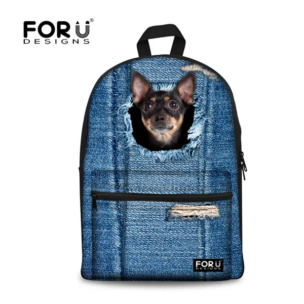 FORUDESIGNS/ 3D кошка животный принт рюкзак для обувь девочек повседневное для женщин плеча рюкзаки Mochila Infantils Masculina Esolar - Цвет: C3306J