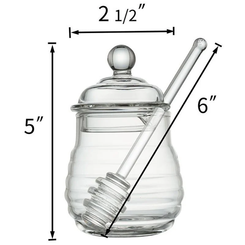 

2019 Plastic Honey Pot Jars Transparent Food Jar With Stir Bar Seasoning Juice Bottle