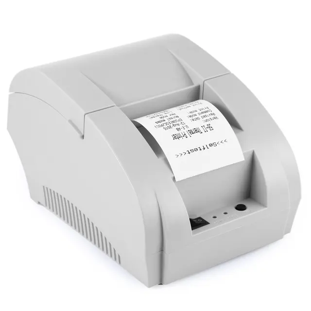 Original ZJ - 5890K Mini 58mm Thermal Printer Low Noise POS Receipt Thermal Printer with USB Port EU PLUG 1
