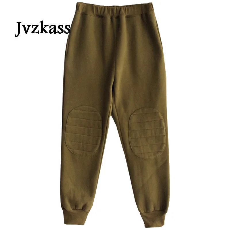 

Jvzkass autumn and winter retro cotton fleece thick warm simple simple wild casual pants large size trousers wild trousers Z263