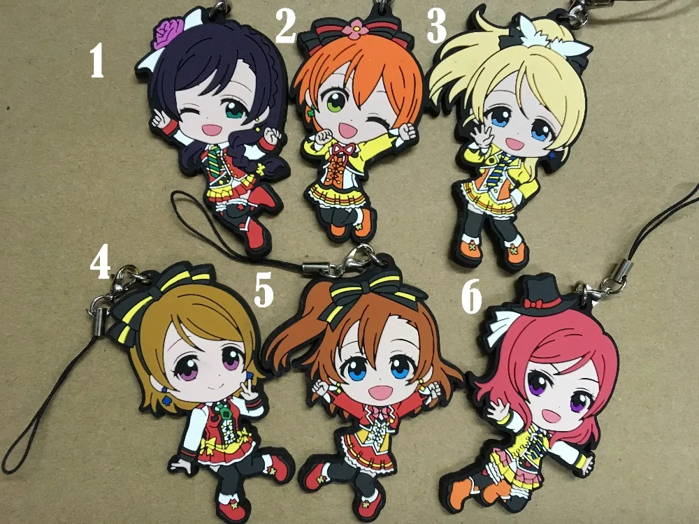 H004 Love Live аниме брелок резиновый ремешок для телефона подвески|Брелоки| |