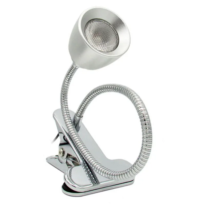 

3W Clip on LED Reading Light USB operated 4 Levels brightness led Table lamp Eye Protection lighting for Bedroom Reading room