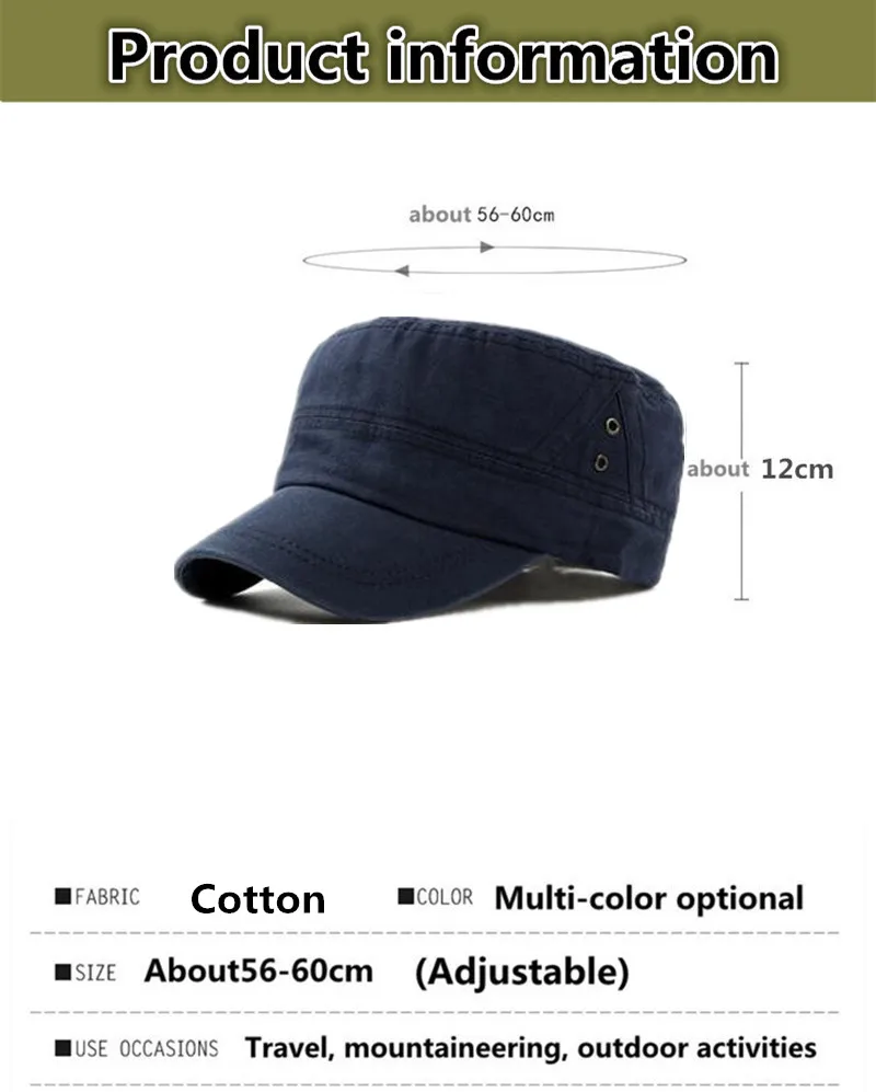 XdanqinX, мужская шапка, Осень-зима, качество, хлопок, военные шапки, простая повседневная плоская кепка, мужская, регулируемый размер, брендовая Кепка s