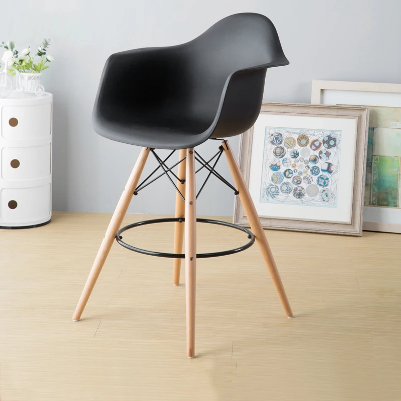 Современный дизайн барный стул пластиковых стула счетчик стул деревянный пластиковый сбоку стул Лофт кафе высокий стул хорошая кухня комнаты табурет