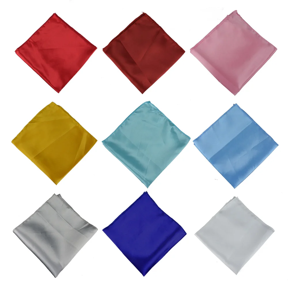 

Cheap 50pcs/lot Red/Gold 48*48cm Satin Table Napkin For Wedding Party Decoration Hotel Dining Table 19" Square Folding Cloth