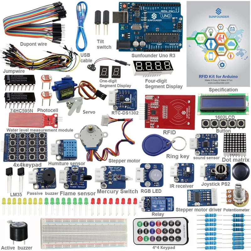 SunFounder RFID Learning Kit V2 0 For Arduino Suitable For The Uno Mega 2560 Duemilanove And