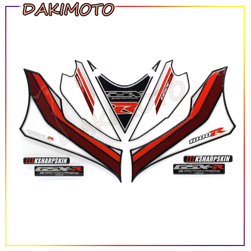 Для SUZUKI GSXR1000R GSXR1000 R GSXR 1000R мотоцикл 3D Стикеры передний обтекатель мотором