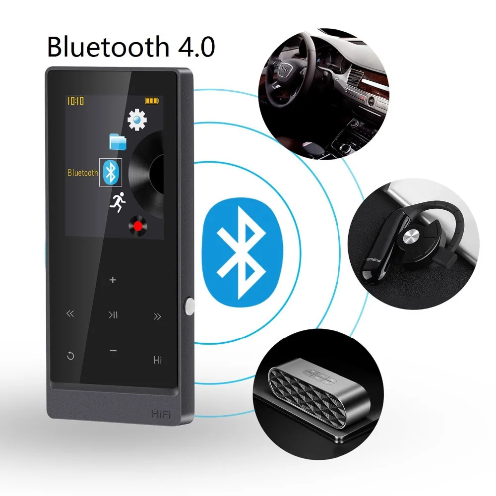 MP3 Player Bluetooth with 8gb wireless Music Play Audio Media FM Touch