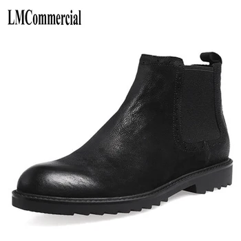 

Autumn and winter boots leather boots Riding male male British shoes retro Chelsea male boots boots