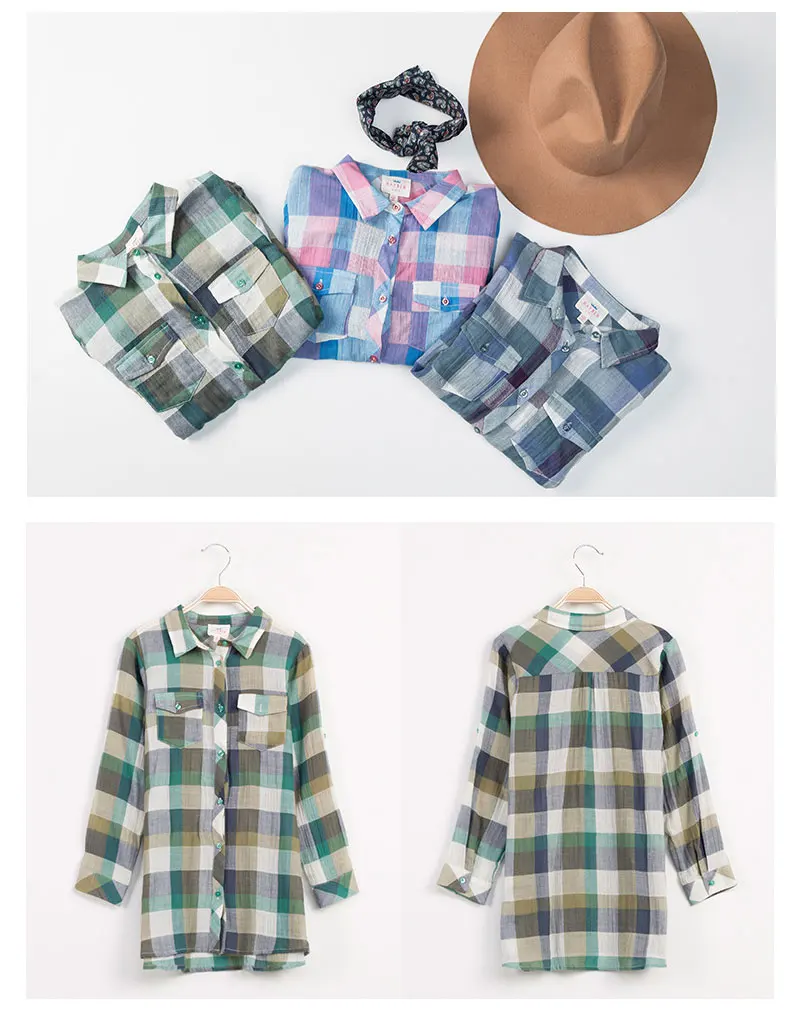girls plaid shirts G5004-12