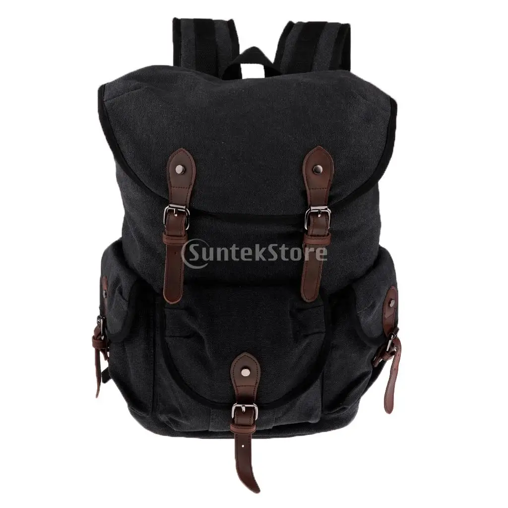 

Large Durable Canvas Laptop Backpack Photography Digital Cameras Accessories Gadget Rucksack with Anti-Shock Storage Case