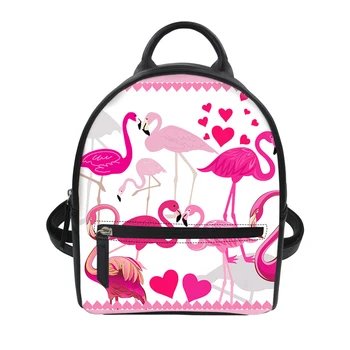

Noisydesigns Cute Custom Flamingos 3D Printed Women Small Backpack Travel Mini Backpack for Students School Daypack