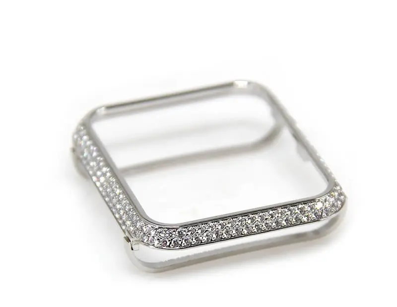 For Apple watch case Protective Shell Hand Made by Crystal Diamond Cover Style (12)