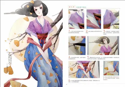 Учебная книга для персонажей из мультфильмов карандаш начинающих|colored pencil