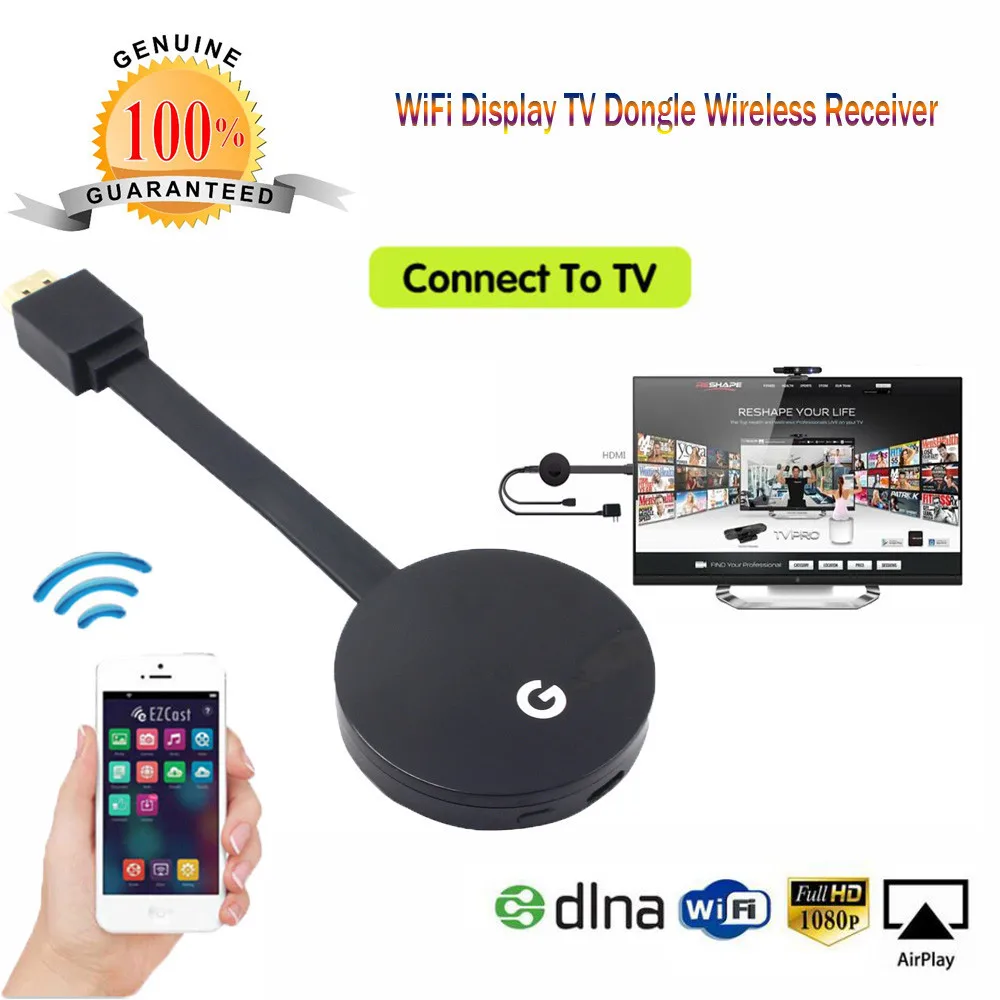 Wi Fi дисплей HDMI 1080P TV Dongle приемник подходит для смартфонов ноутбуков телевизоров LX