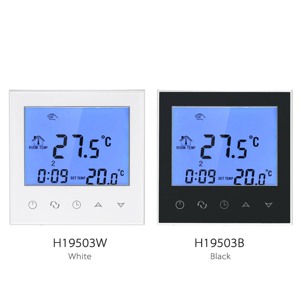 Homgeek электрическое отопление термостат с сенсорным экраном WI-FI программируемый Температура контроллер с ЖК-дисплей Дисплей 16a 200 ~ 240 В