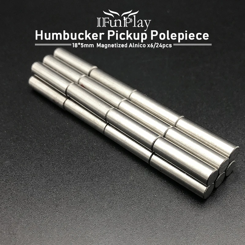

6/24pcs Humbucker Magnetized Alnico 5 Electric Guitar Pickup Polepiece Slug Pole Slug /Pickup Magnet Slug Rods/18mm