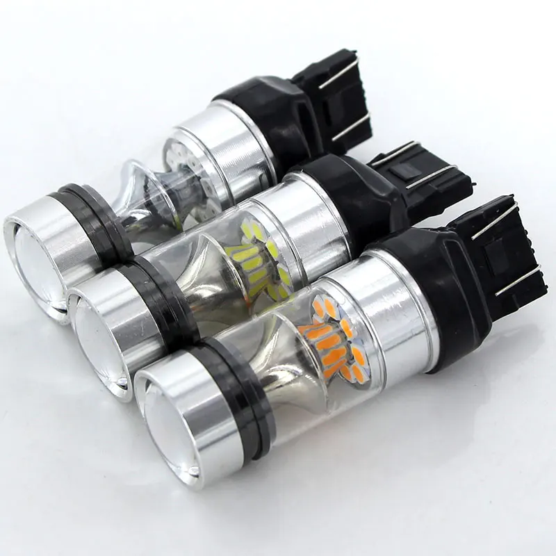 2X Красные мощные 100 Вт 3030 20SMD светодиодный 7443 T20 7444NA ные лампы для указателей