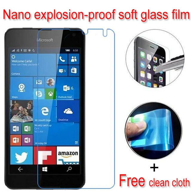 

Never broken Nano Explosion-proof Soft Glass Clear Screen Protector Protective Lcd Film For Nokia Microsoft Lumia 650 950 XL