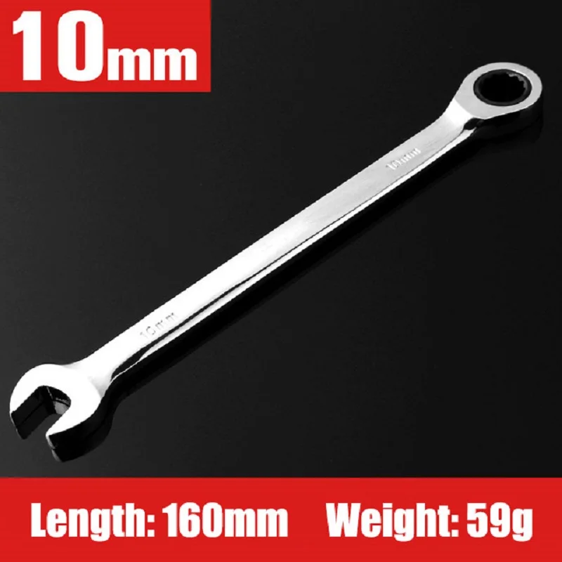 

10mm Wrench Professional Fixed Head Wrench Tool for Installing/Maintaining ratchet spanners for car repair tools