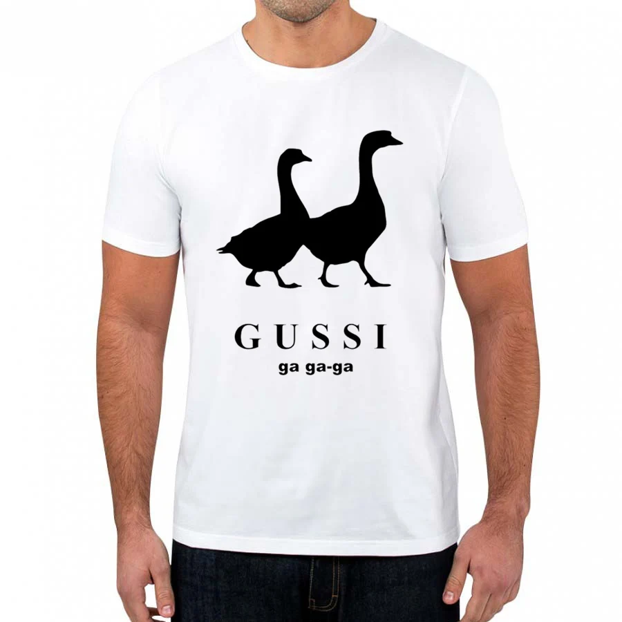 Мужская забавная футболка Two Goose Ga, футболка унисекс с коротким рукавом и круглым вырезом, Harajuku, футболка skateboard, белая Повседневная футболка