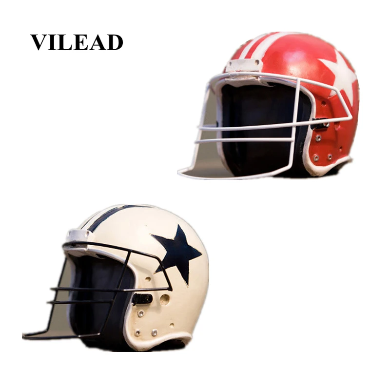 

VILEAD 4.7" Resin Hat Helmet Figurines Retro Old Ornaments Home Cafe Decorations Store Window Props Christmas Decorations Crafts